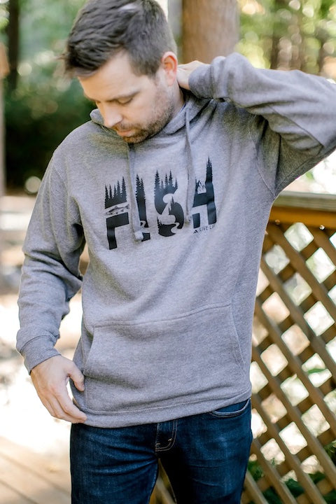 Mens Fish Graphic Hoodie – Live Life Clothing Co