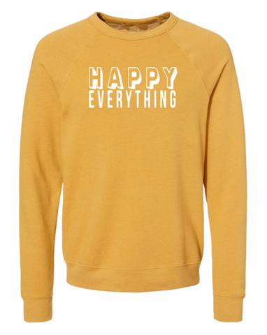 Happy Everything Women's Mustard Pullover