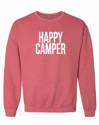 HAPPY CAMPER RED PULLOVER